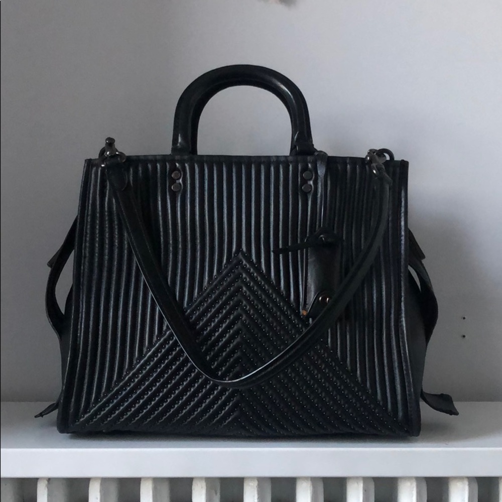 1941 Rogue Rivets Quilted Leather Satchel